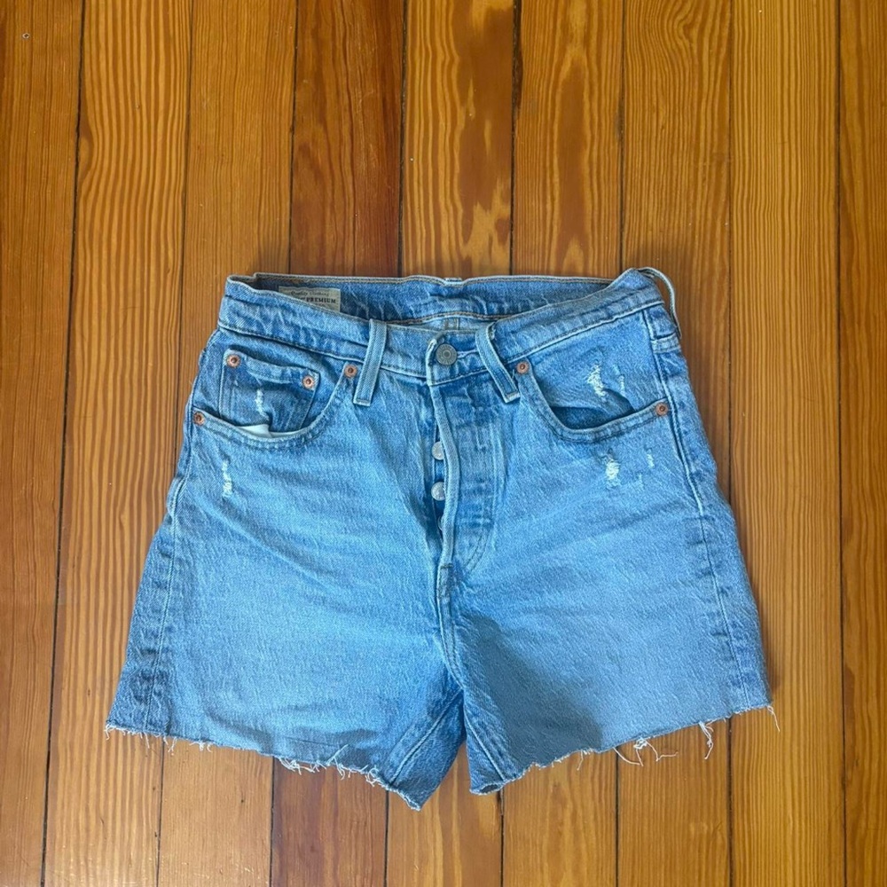Levi's Light Blue Jean Shorts